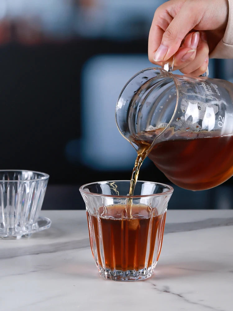 Heat-resistant  Coffee Dripper 1-2Cups Crystal Eye Pour Over Coffee Dripper