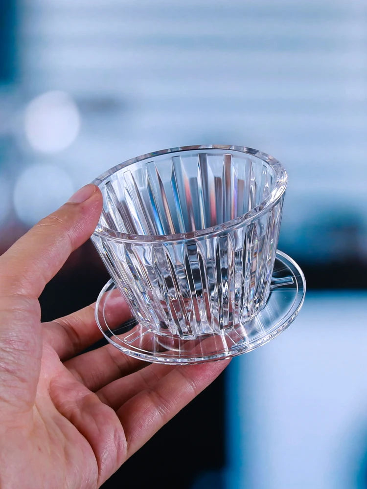 Heat-resistant  Coffee Dripper 1-2Cups Crystal Eye Pour Over Coffee Dripper