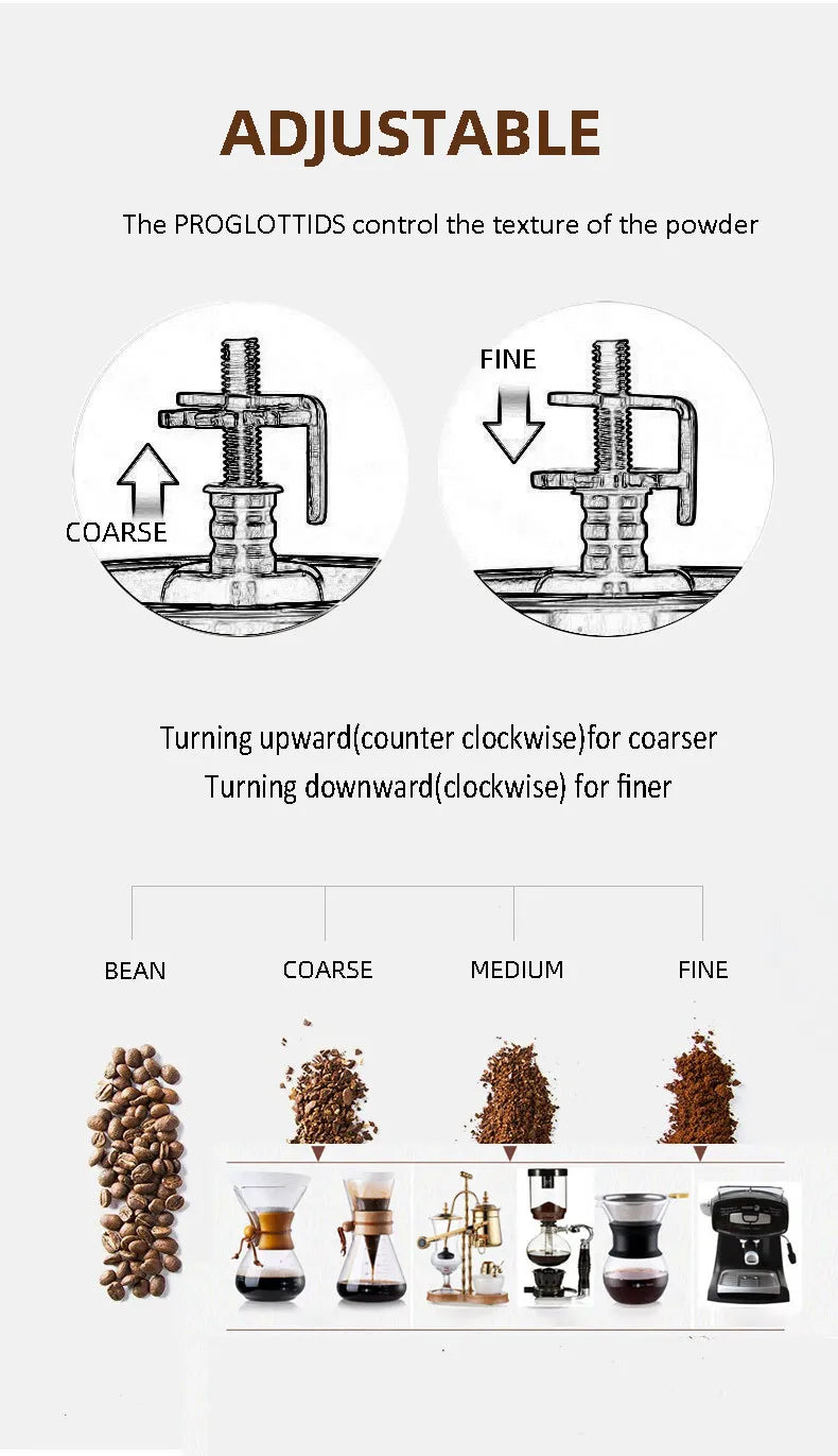 Antique Manual Coffee Grinder Hand Crank Bean Mill Classic Wooden Ceramic Burr Spice Muller Retro vintage Adjust Coffee Machine