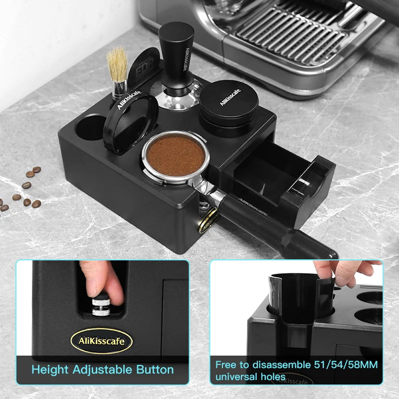 Coffee Tamping Station 51mm 54mm 58mm Portafialter Holder Stand Mat For Delonghi Breville E61 Espresso Accessories Barista Tools