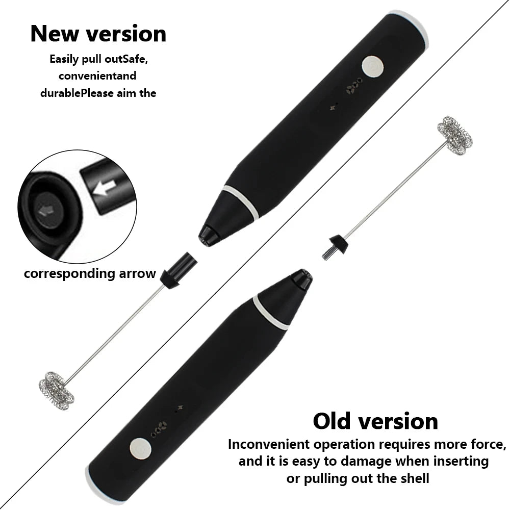 Handheld electric mixer, milk frother, coffee maker, portable blender, 3-speed cream maker, kitchen ingredient mixer