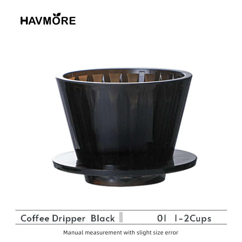 Heat-resistant  Coffee Dripper 1-2Cups Crystal Eye Pour Over Coffee Dripper