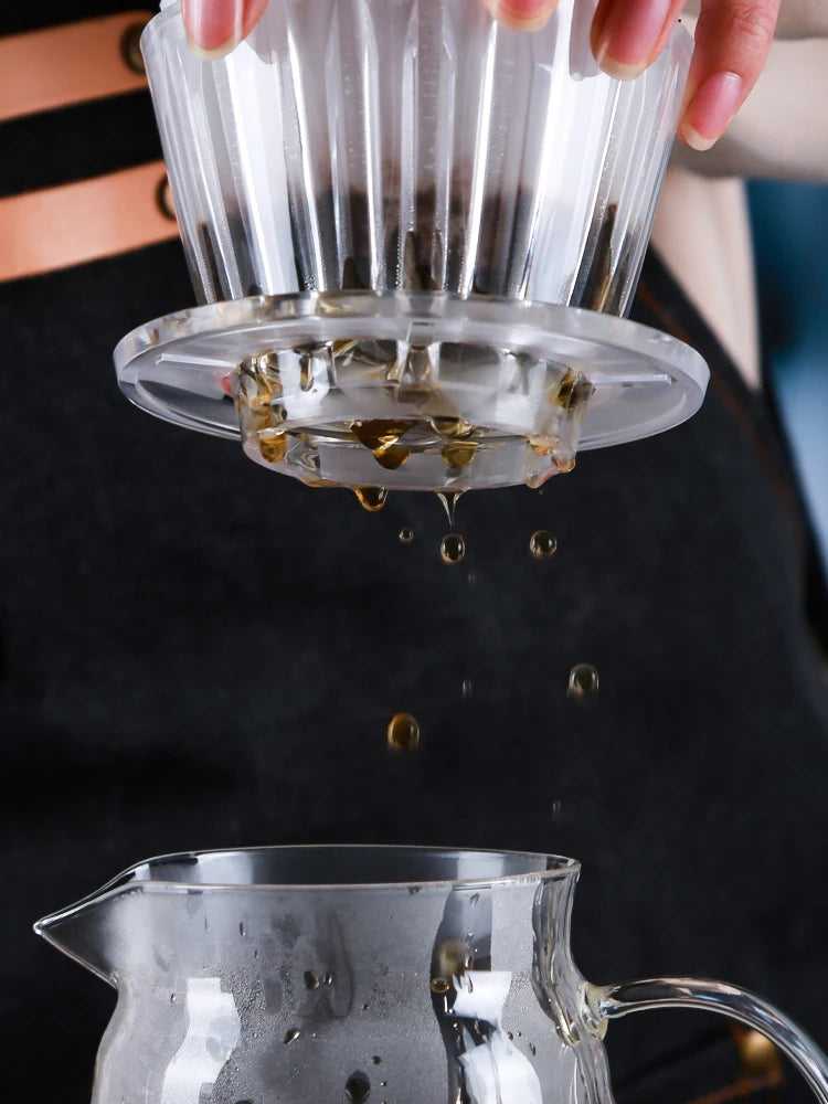 Heat-resistant  Coffee Dripper 1-2Cups Crystal Eye Pour Over Coffee Dripper