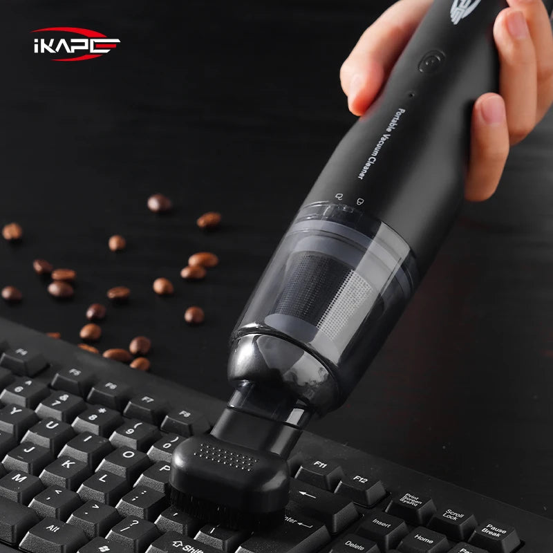 IKAPE Coffee Grounds Cleaner Electric For Barista Accessories Wireless Rechargeable Vacuum Cleaner For Bar,Desktop,Cafe,Home