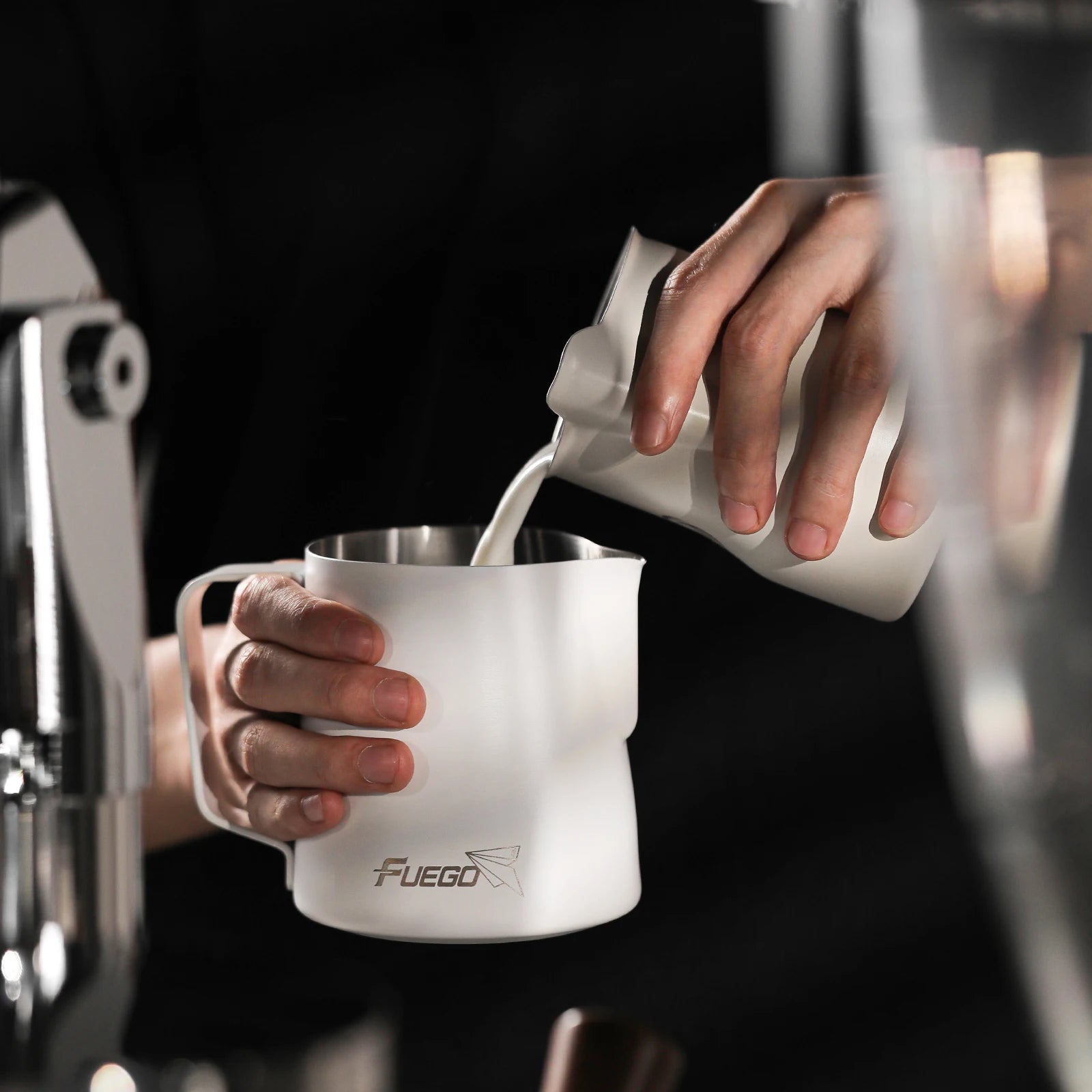 Fuego Milk Pitcher 350/600ml Coffee Latte Art Pitcher Stainless Steel Espresso Steaming Milk Frothing Jug Barista Accessories