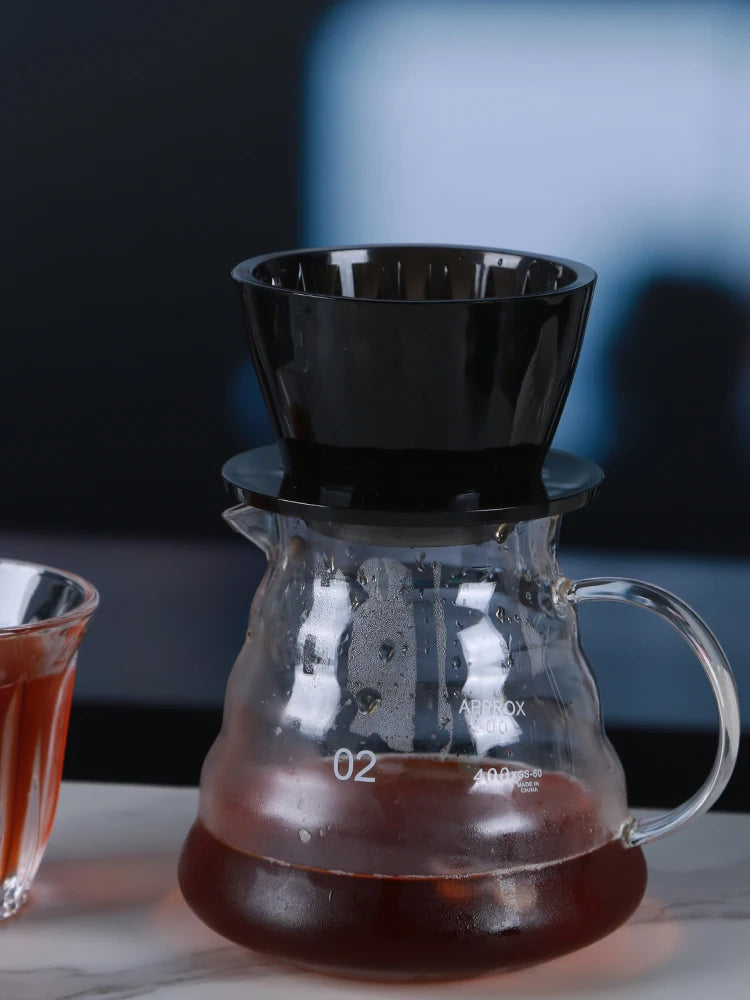 Heat-resistant  Coffee Dripper 1-2Cups Crystal Eye Pour Over Coffee Dripper