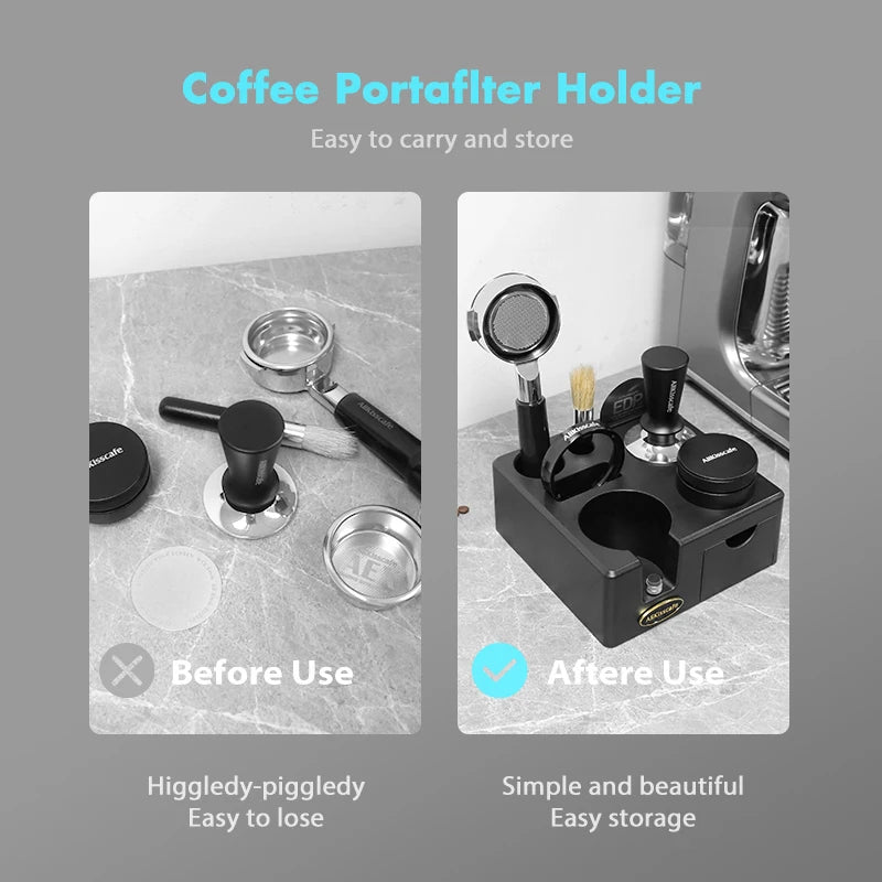 Coffee Tamping Station 51mm 54mm 58mm Portafialter Holder Stand Mat For Delonghi Breville E61 Espresso Accessories Barista Tools