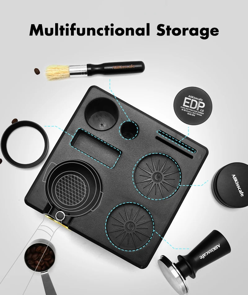 Coffee Tamping Station 51mm 54mm 58mm Portafialter Holder Stand Mat For Delonghi Breville E61 Espresso Accessories Barista Tools