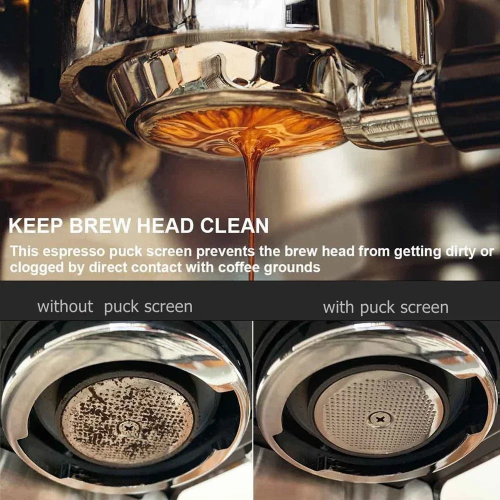 Punana Espresso Puck Screen Food-grade 316 Stainless Steel Espresso Filter Professional Barista Coffee Filter Mesh 51/53.3/58mm