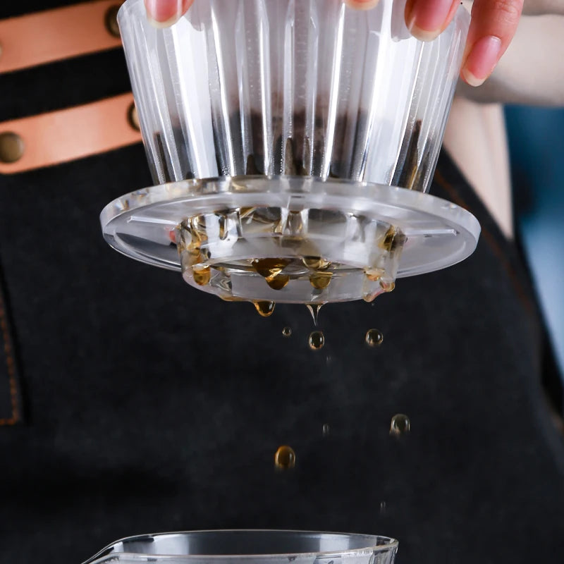 Heat-resistant  Coffee Dripper 1-2Cups Crystal Eye Pour Over Coffee Dripper