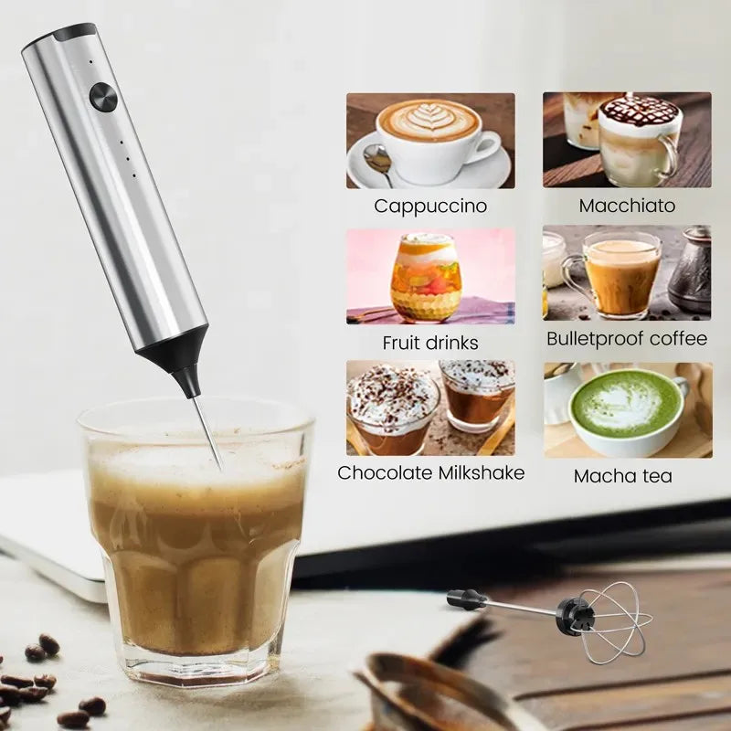 Wireless Electric Mini Milk Frother Coffee Whisk Portable Egg Beater Blender Kitchen Cooking Stirrer Cappuccino Coffee Maker
