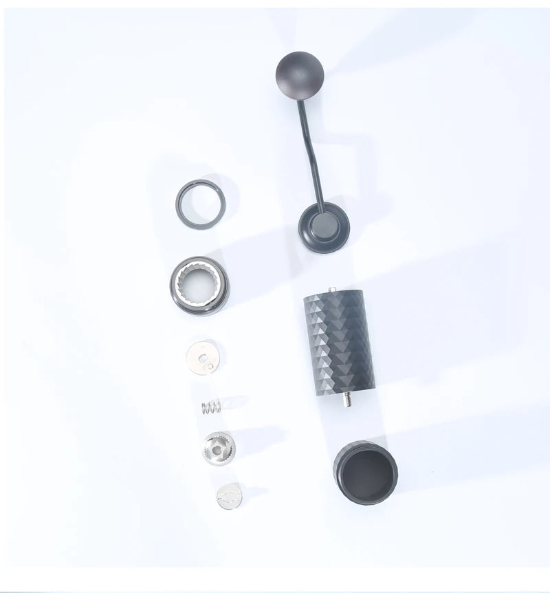 Mechanical components on a white background