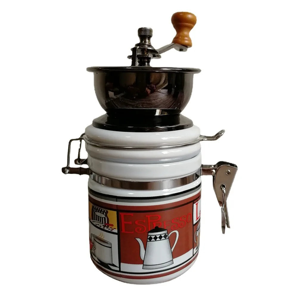 Manual Coffee Grinder Capacity Conical BurrInternal Adjustable Setting Ceramic Cup & Grinding Core French Press Coffee for Gift