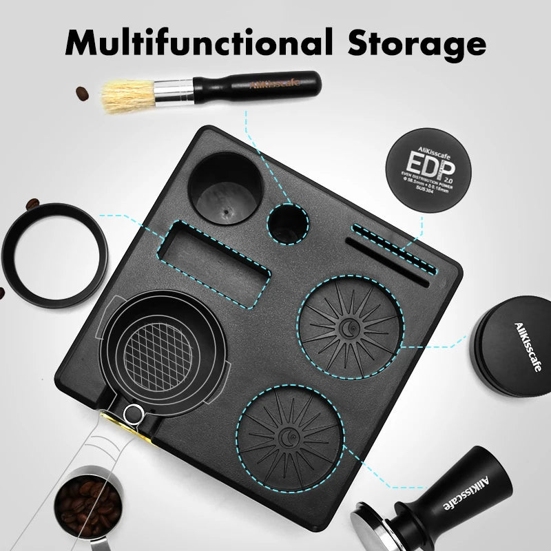 Coffee Tamping Station 51mm 54mm 58mm Portafialter Holder Stand Mat For Delonghi Breville E61 Espresso Accessories Barista Tools