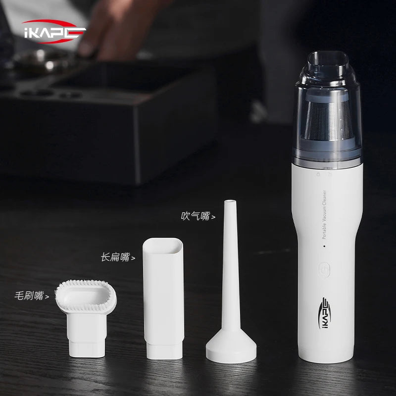 IKAPE Coffee Grounds Cleaner Electric For Barista Accessories Wireless Rechargeable Vacuum Cleaner For Bar,Desktop,Cafe,Home