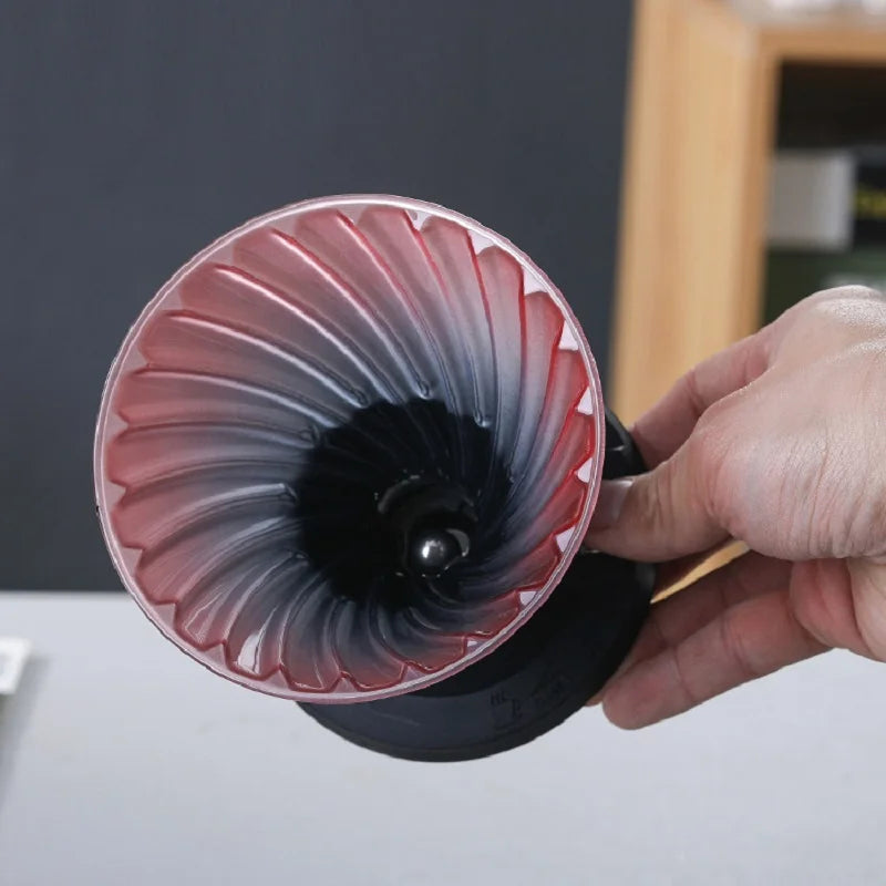 600ml High-Heat Borosilicate Glass Coffee Pour Over Set – Smart Walnut Handle Filter Cup & Sharing Pot for Home/Café/Restaurant