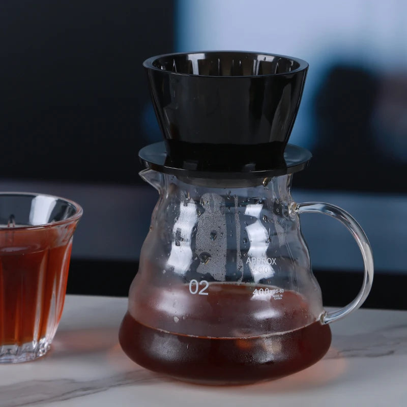 Heat-resistant  Coffee Dripper 1-2Cups Crystal Eye Pour Over Coffee Dripper