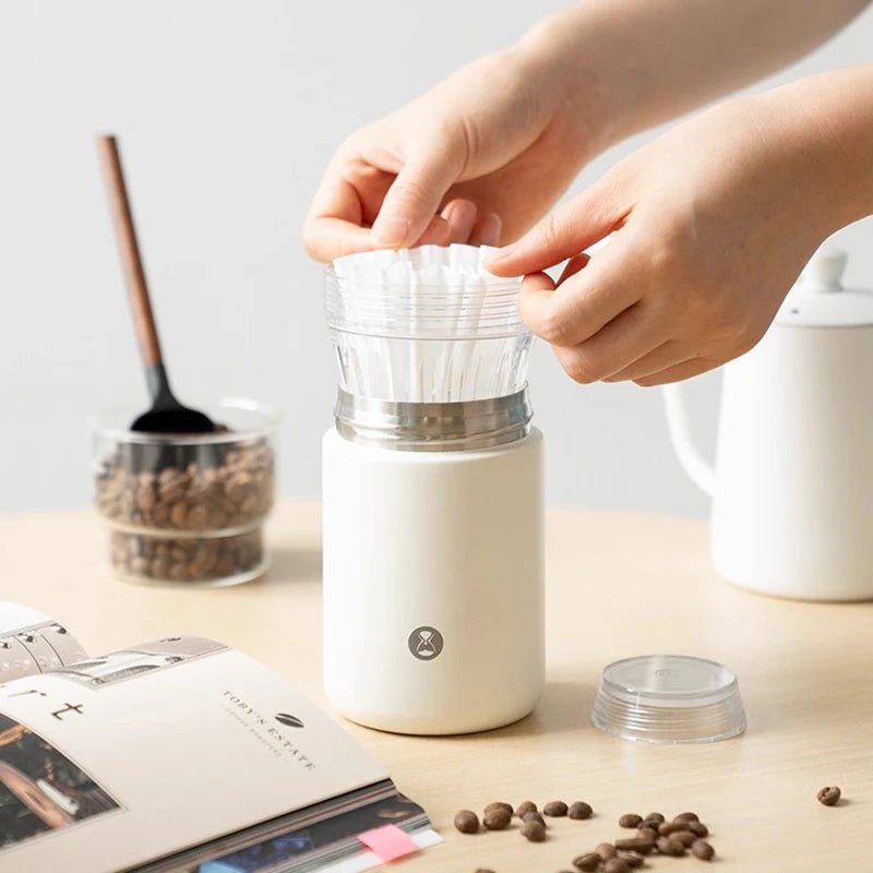 TIMEMORE Crystal Eye Travel Brewer 300ml Portable Coffee Brewer Coffee Cup 2-in-1 Compatible with 155# Paper Filter