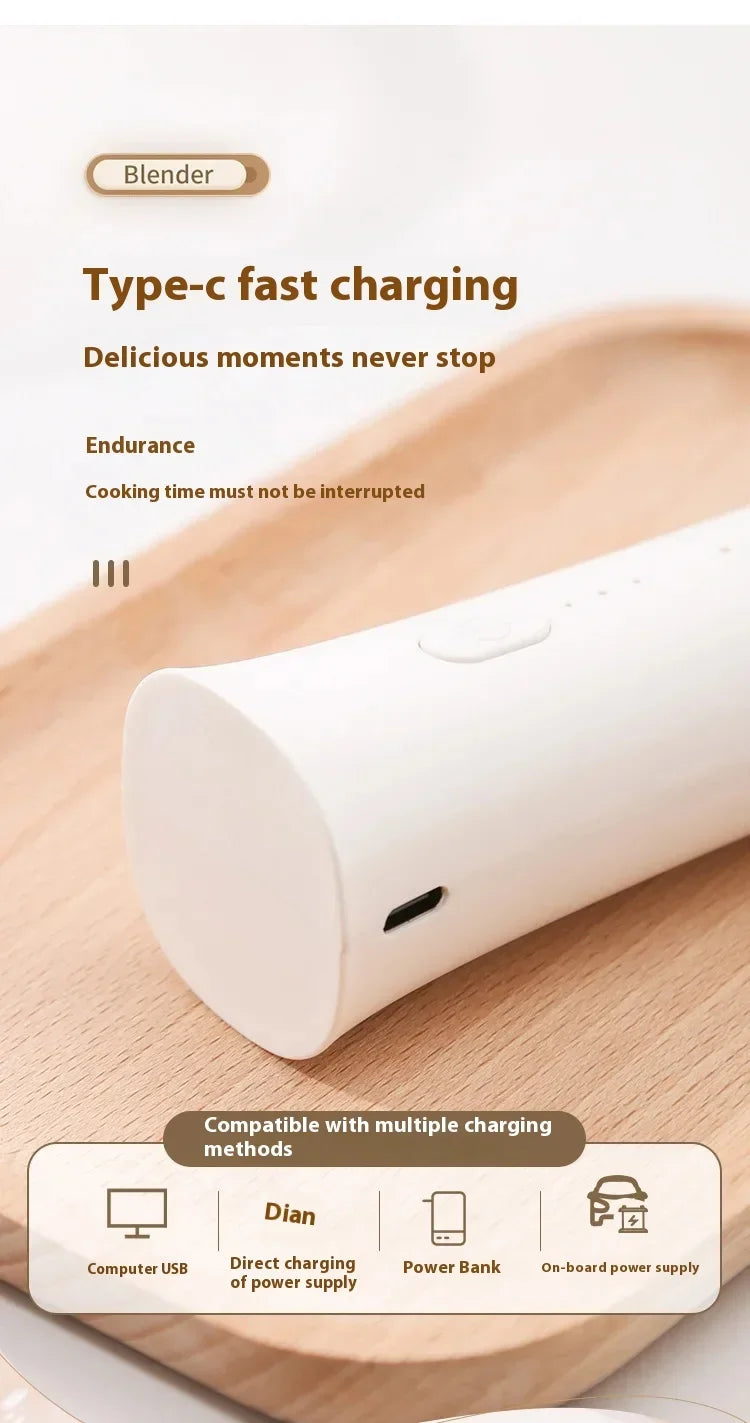 Milk Frother Machine Wireless Electric Mixer, Hands - Free 2 - in - 1 Whisk, 3 - Speed Rechargeable for Baking/Coffee Frothing